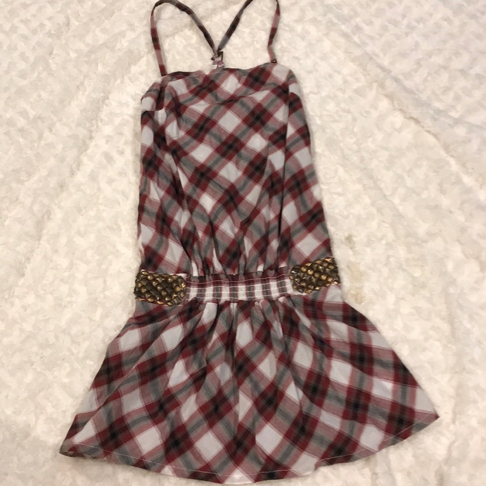 Guess  sleeveless plaid tunic NWT